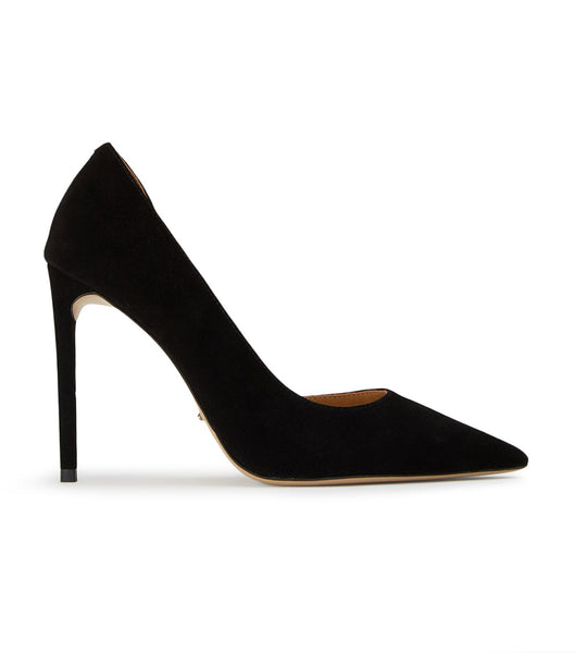 Tony Bianco Alyx Black Ruskind 10.5cm Court Sko Sort | DKDYB99417