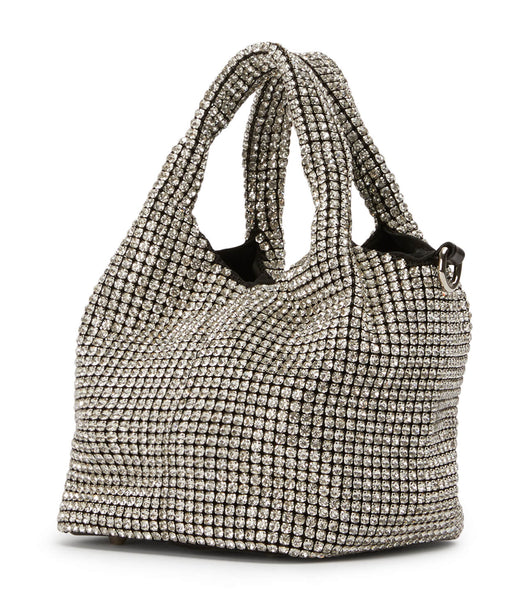 Tony Bianco Angie Clear Crystal Mini Handbags Accessories Sølv | DKJZR67197