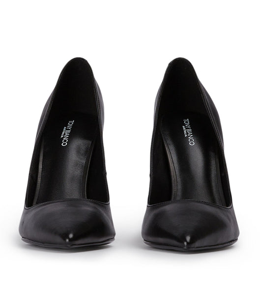 Tony Bianco Anja Black Como 10.5cm Court Sko Sort | UDKND36411