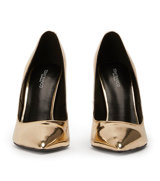 Tony Bianco Anja Gold Shine 10.5cm Court Sko Guld | DKQAV25898