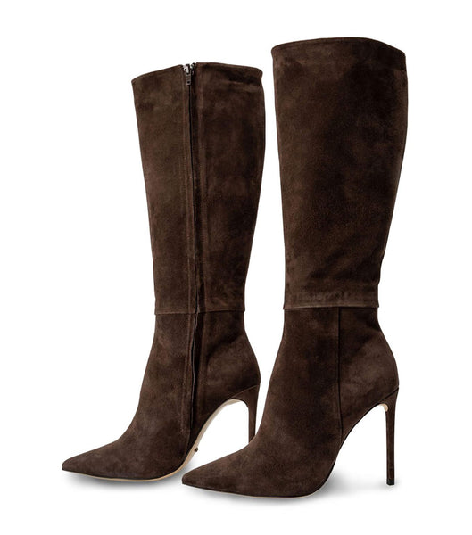 Tony Bianco Apollo Espresso Ruskind 10.5cm Mid Calf Støvler Chokolade | ADKWC96864