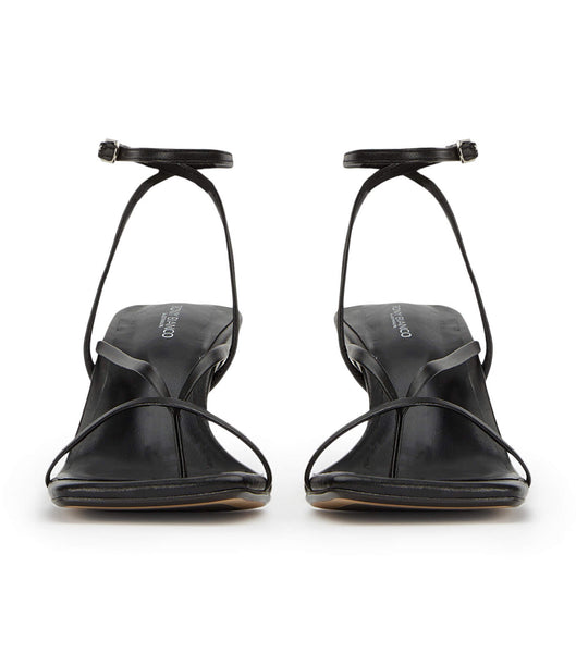 Tony Bianco Avi Black Nappa 6.5cm Strappy hæle Sort | FDKHY98344