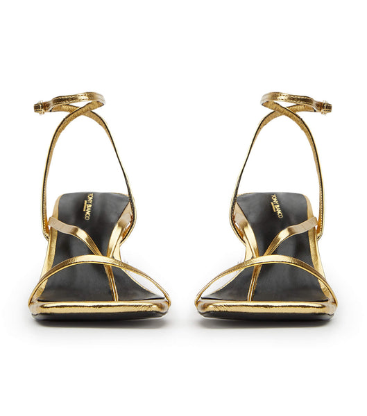 Tony Bianco Avi Gold Foil 6.5cm Strappy hæle Guld | DKNZX99261