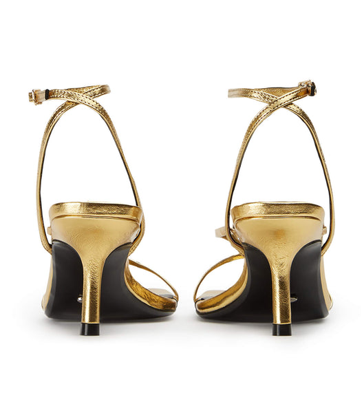 Tony Bianco Avi Gold Foil 6.5cm Strappy hæle Guld | DKNZX99261