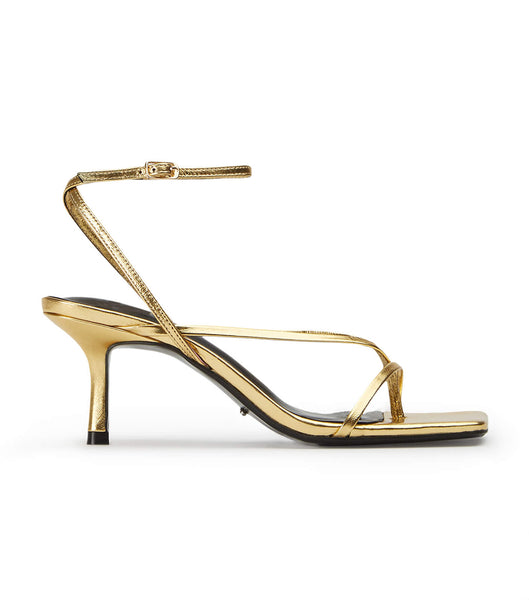 Tony Bianco Avi Gold Foil 6.5cm Strappy hæle Guld | DKNZX99261