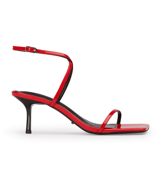 Tony Bianco Axent Scarlet Lak 6.5cm Strappy hæle Dyb Rød | DKCIF69332