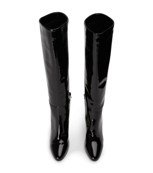 Tony Bianco Boss Black Lak 9.5cm Mid Calf Støvler Sort | BDKSO63873