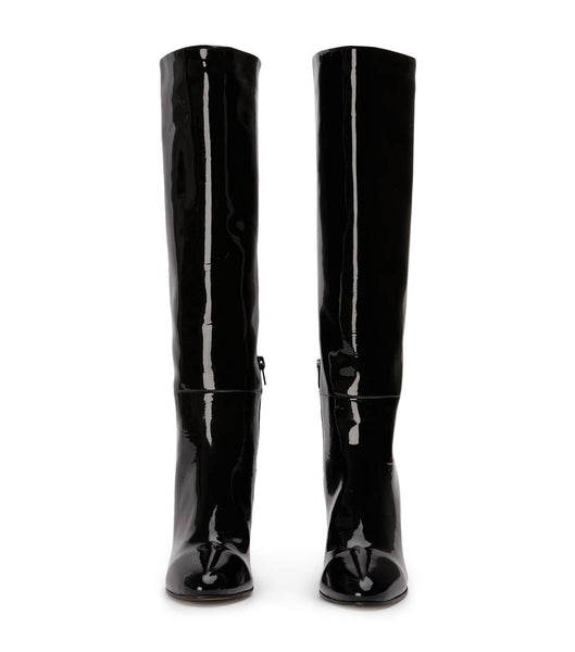 Tony Bianco Boss Black Lak 9.5cm Mid Calf Støvler Sort | BDKSO63873