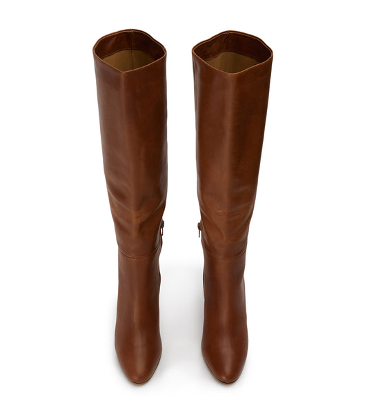 Tony Bianco Boss Cognac 9.5cm Støvler med Hæl Brune | MDKHR74254