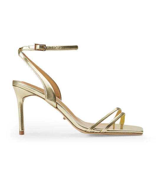 Tony Bianco Camelia Gold Nappa Metallic 8.5cm Stilethæle Guld Metal | GDKUC66296