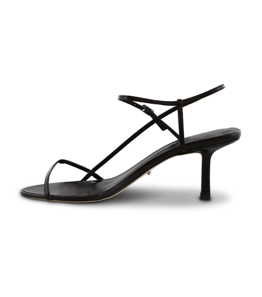 Tony Bianco Caprice Black Kid 7cm Strappy hæle Sort | UDKND44642