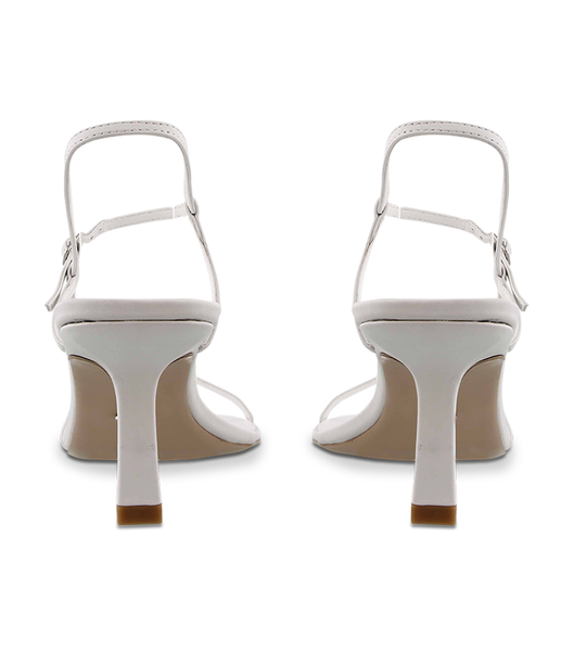 Tony Bianco Caprice White Kid 7cm Strappy hæle Hvide | DKNEJ53655