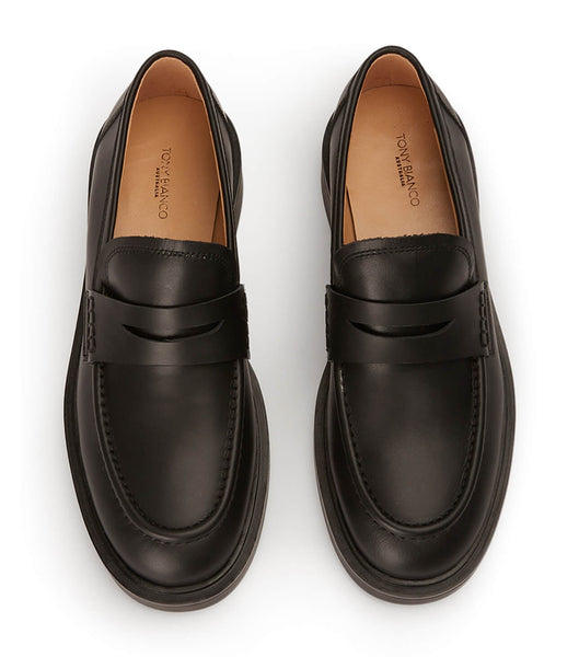 Tony Bianco Cherish Black Turin 4.5cm Loafers Sort | DKQAV50686