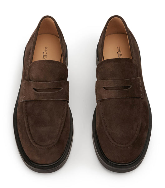 Tony Bianco Cherish Espresso Ruskind 4.5cm Loafers Chokolade | LDKSX54413