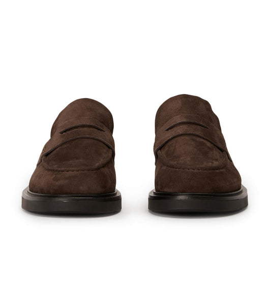 Tony Bianco Cherish Espresso Ruskind 4.5cm Loafers Chokolade | LDKSX54413