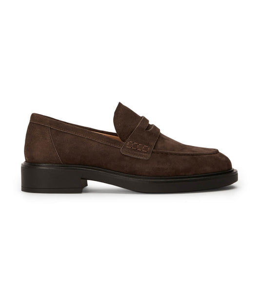 Tony Bianco Cherish Espresso Ruskind 4.5cm Loafers Chokolade | LDKSX54413