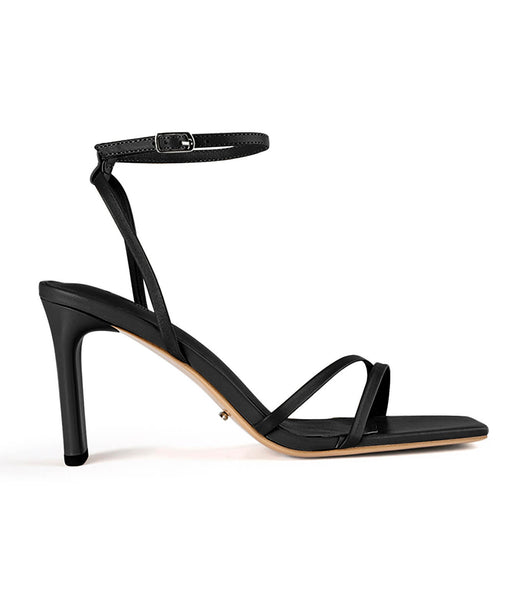 Tony Bianco Corso Black Nappa 8.5cm Strappy hæle Sort | XDKGW87888