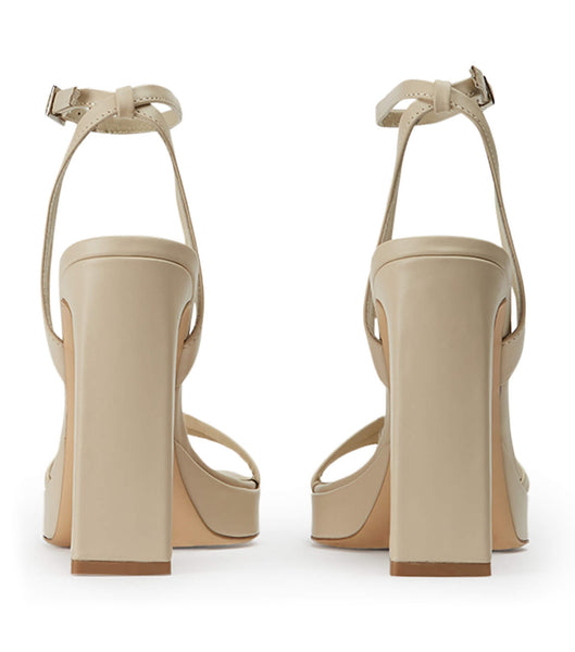 Tony Bianco Dandy Vanilla Capretto 11.5cm Strappy hæle Lysegul | LDKSX57453