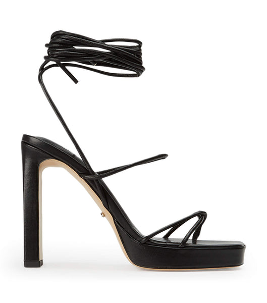 Tony Bianco Deon Black Nappa 11.5cm Blokhæl Sort | XDKGW13358