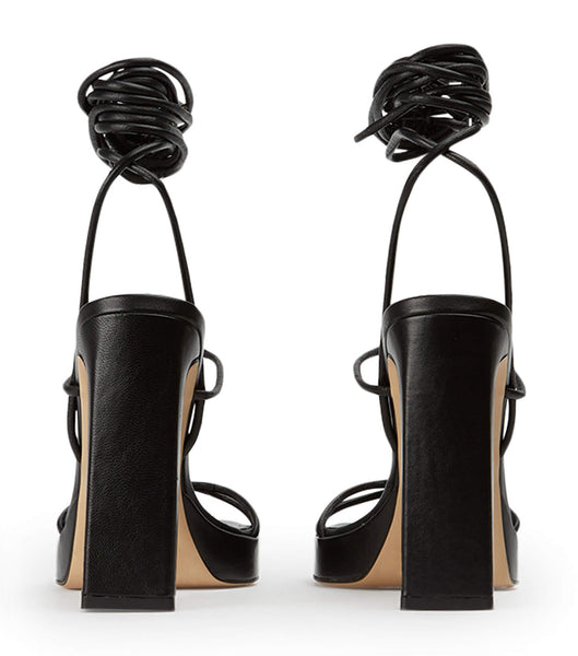 Tony Bianco Deon Black Nappa 11.5cm Strappy hæle Sort | PDKER99294