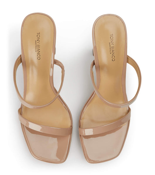 Tony Bianco Diane Coco Lak 11.5cm Blokhæl Beige | SDKNY98609