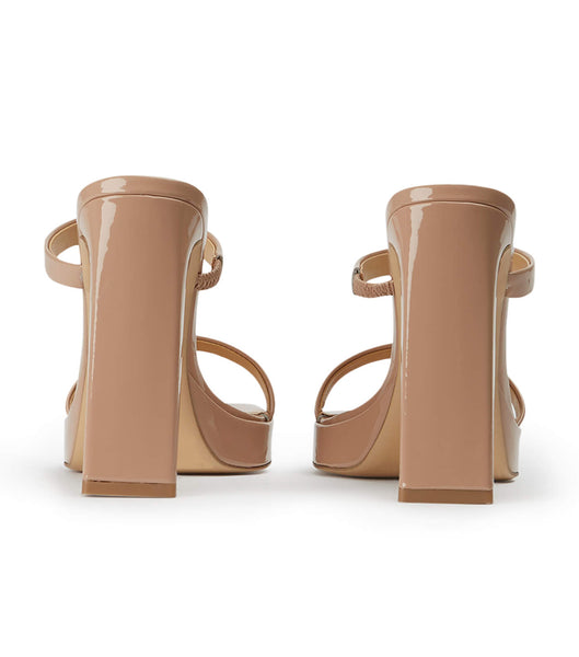 Tony Bianco Diane Coco Lak 11.5cm Blokhæl Beige | SDKNY98609