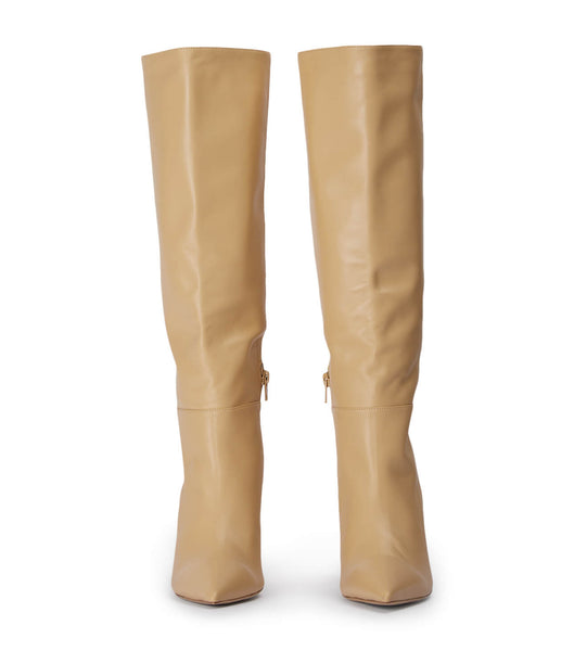 Tony Bianco Drake Butter Nappa 9.5cm Mid Calf Støvler Beige | UDKTG95786