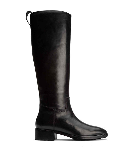 Tony Bianco Eleanor Black Como 4cm Knæhøje støvler Sort | DKNEJ13067