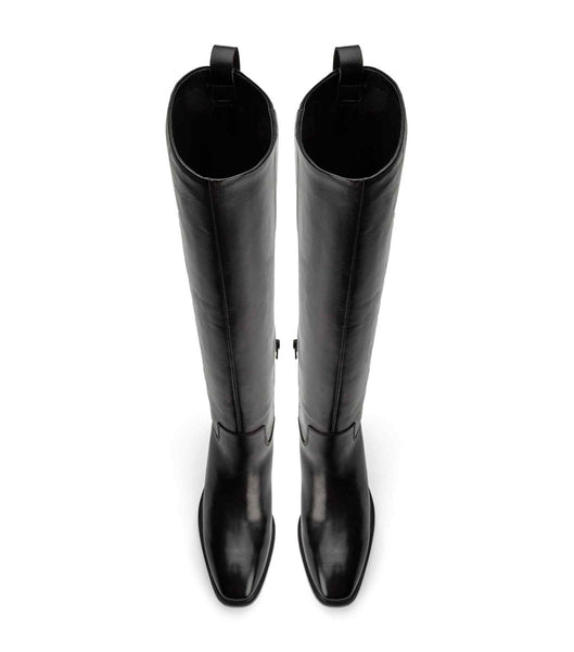 Tony Bianco Eleanor Black Como 4cm Mid Calf Støvler Sort | ADKDF20319