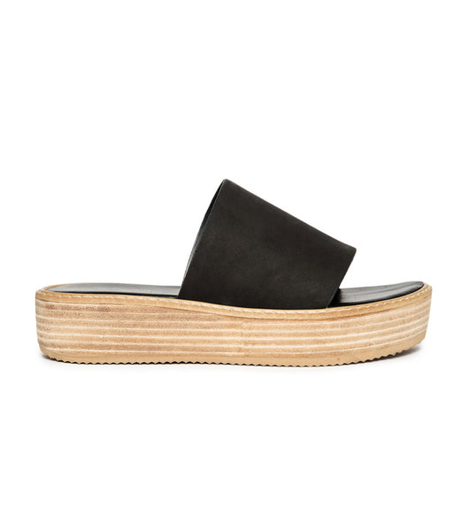 Tony Bianco Elke Black 4.5cm Flade Sandaler Sort | DKCVG55875