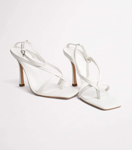 Tony Bianco Faythe White Kid 10.5cm Strappy hæle Hvide | XDKGW64425