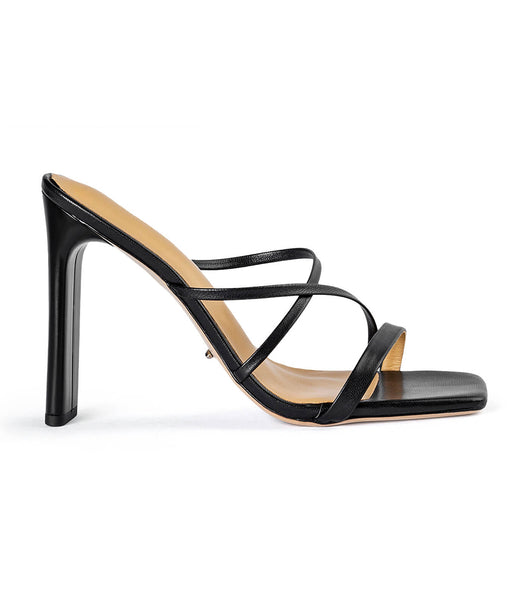 Tony Bianco Fior Black Kid 11cm Strappy hæle Sort | ADKDF64478