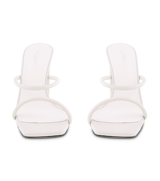 Tony Bianco Florence White Sheep Nappa 11cm Strappy hæle Hvide | XDKBH98313