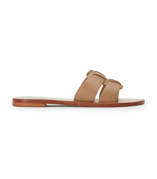 Tony Bianco Force Camel 1cm Flade Sandaler Brune | SDKNY14554