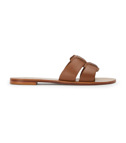 Tony Bianco Force Tan 1cm Flade Sandaler Brune | GDKUC25234