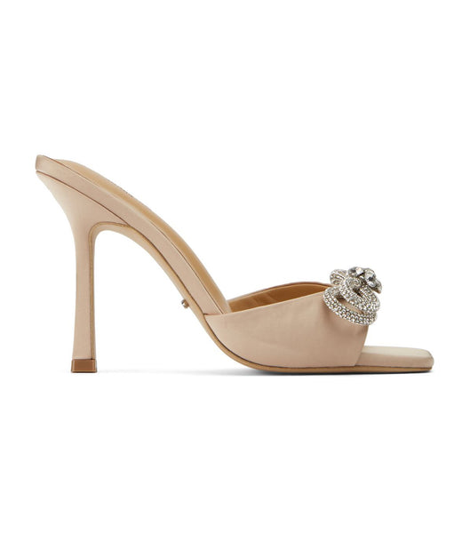 Tony Bianco Franki Nude Satin 10.5cm Bling hæle Beige | DKQAV61523