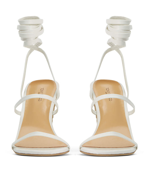 Tony Bianco Gabriella Milk Capretto 11cm Strappy hæle Hvide | PDKER95412