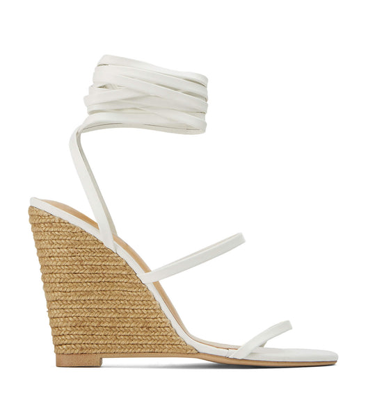 Tony Bianco Gabriella Milk Capretto 11cm Strappy hæle Hvide | PDKER95412