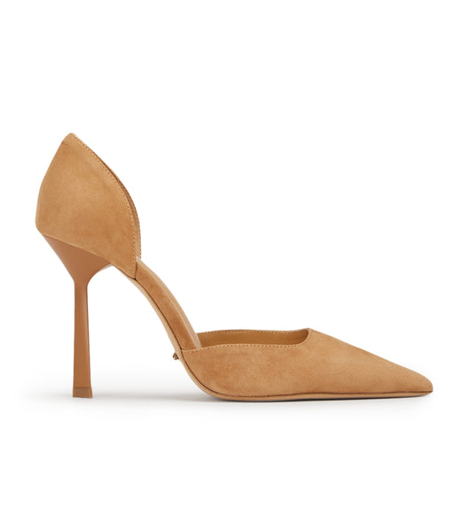 Tony Bianco Gala Butterscotch Ruskind 10cm Event hæle Beige | ZDKMJ21456