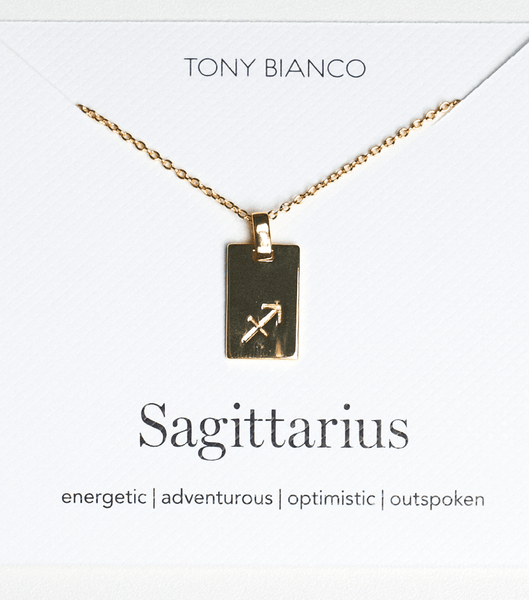 Tony Bianco Gold Sagittarius Zodiac Necklace Accessories Guld | FDKUI48877