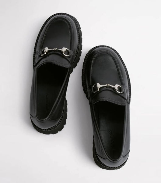 Tony Bianco Greer Black Como 4cm Loafers Sort | DKXBR18265