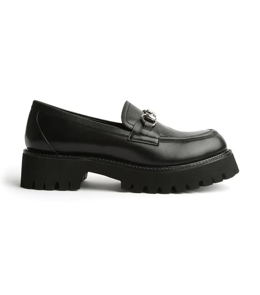 Tony Bianco Greer Black Como 4cm Loafers Sort | DKXBR18265