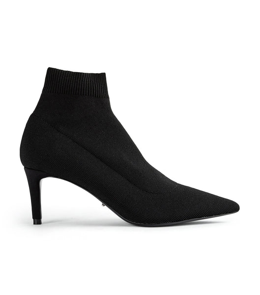 Tony Bianco Gwen Black Sock Knit 6.5cm Ankelstøvler Sort | TDKPQ81820