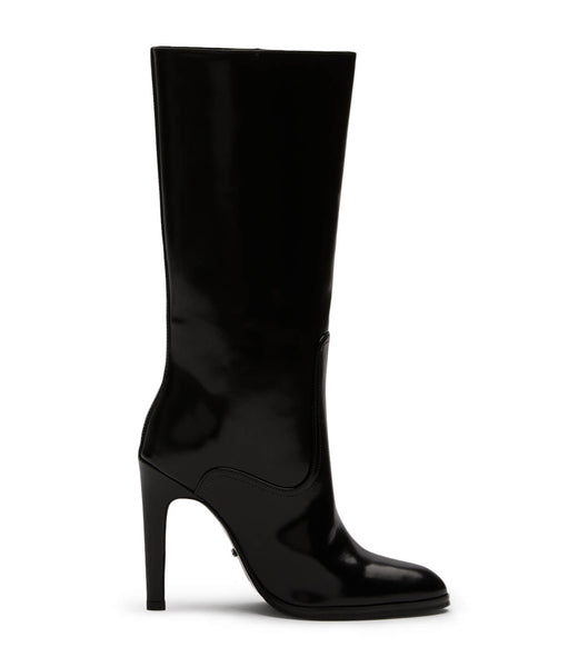 Tony Bianco Hadley Black Hi Shine 10.5cm Mid Calf Støvler Sort | ADKWC36306