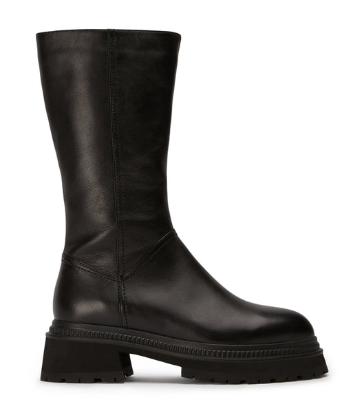 Tony Bianco Hahn Black Como 5.5cm Mid Calf Støvler Sort | EDKVG57989