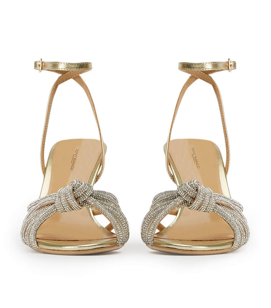 Tony Bianco Helena Gold Nappa Metallic 8.5cm Brudehæle Guld Metal | DDKVO52030