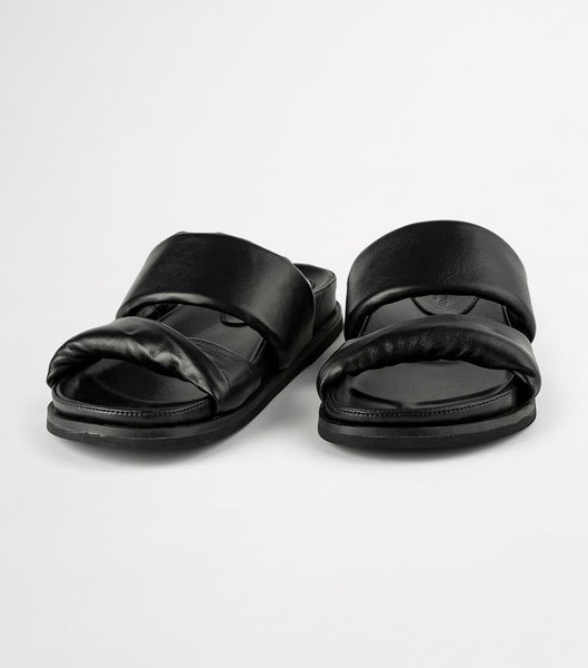 Tony Bianco Henry Black Nappa 3.5cm Sandaler Sort | EDKHC78054