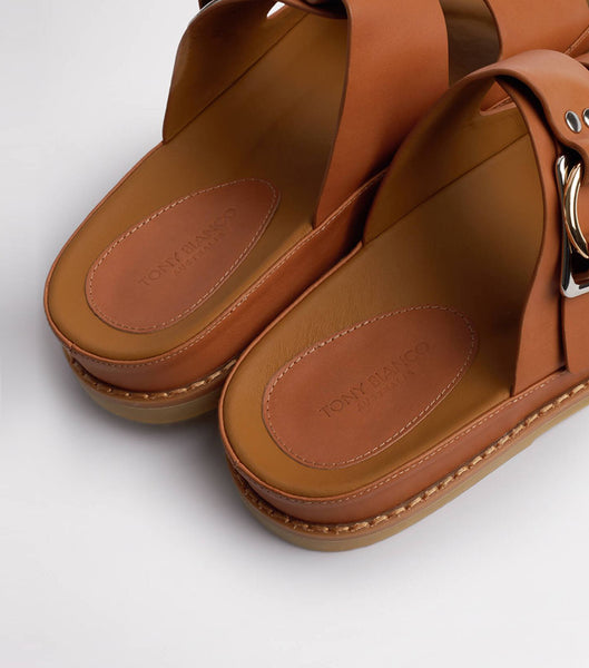 Tony Bianco Hunter Tan Como 3.5cm Badesandaler Brune | MDKHR52722