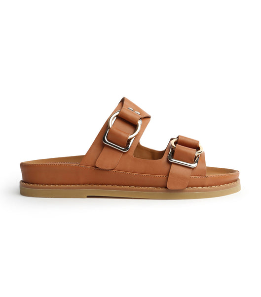 Tony Bianco Hunter Tan Como 3.5cm Flade Sandaler Brune | DKQCS20086