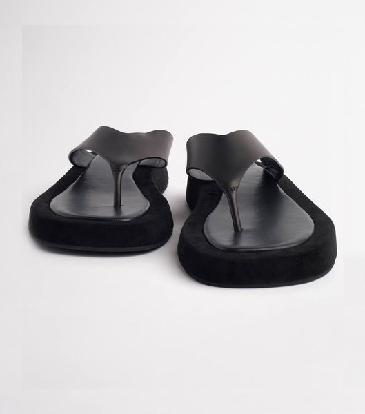 Tony Bianco Ives Black Como 3.5cm Badesandaler Sort | MDKFT15537